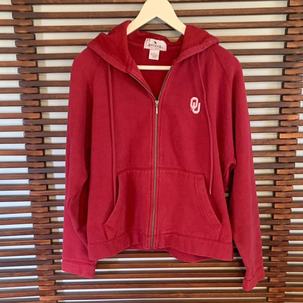 Oklahoma University Crimson Zip-Up Hoodie